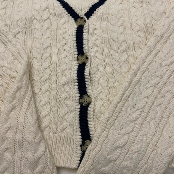 No Boundaries slight crop knit button sweater - Picture 2 of 4